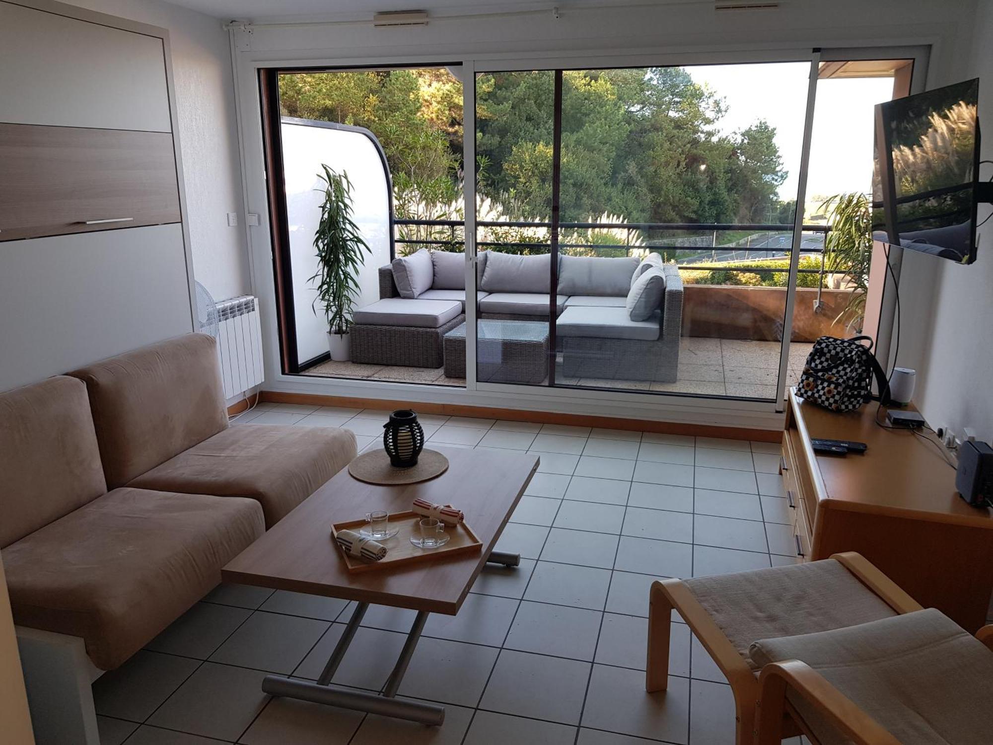 Studio Dans Residence De Standing Avec Parking Et Sa Terrasse Vue Mer Bidart Bagian luar foto